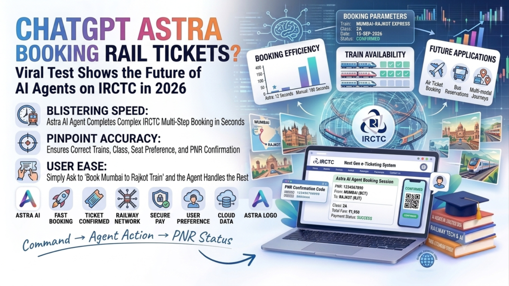 ChatGPT Astra Books Train Ticket on IRCTC? Viral Mumbai to Rajkot Test Shows the Future of AI Agents